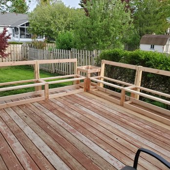 Framing custom deck benches