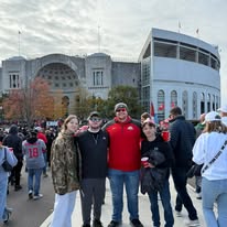 Drew with family at Ohio Stadium on game day